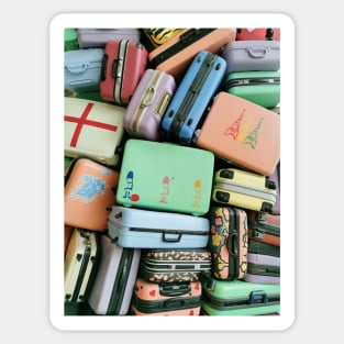 Stack of travel suitcase Sticker